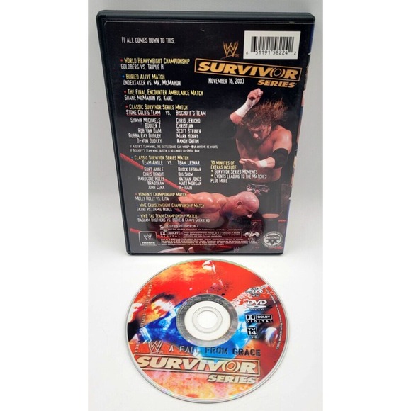 WWE Survivor Series 2003 (DVD, 2004) SHANE MCMAHON GOLDBERG CHRIS BENOIT - Picture 2 of 2